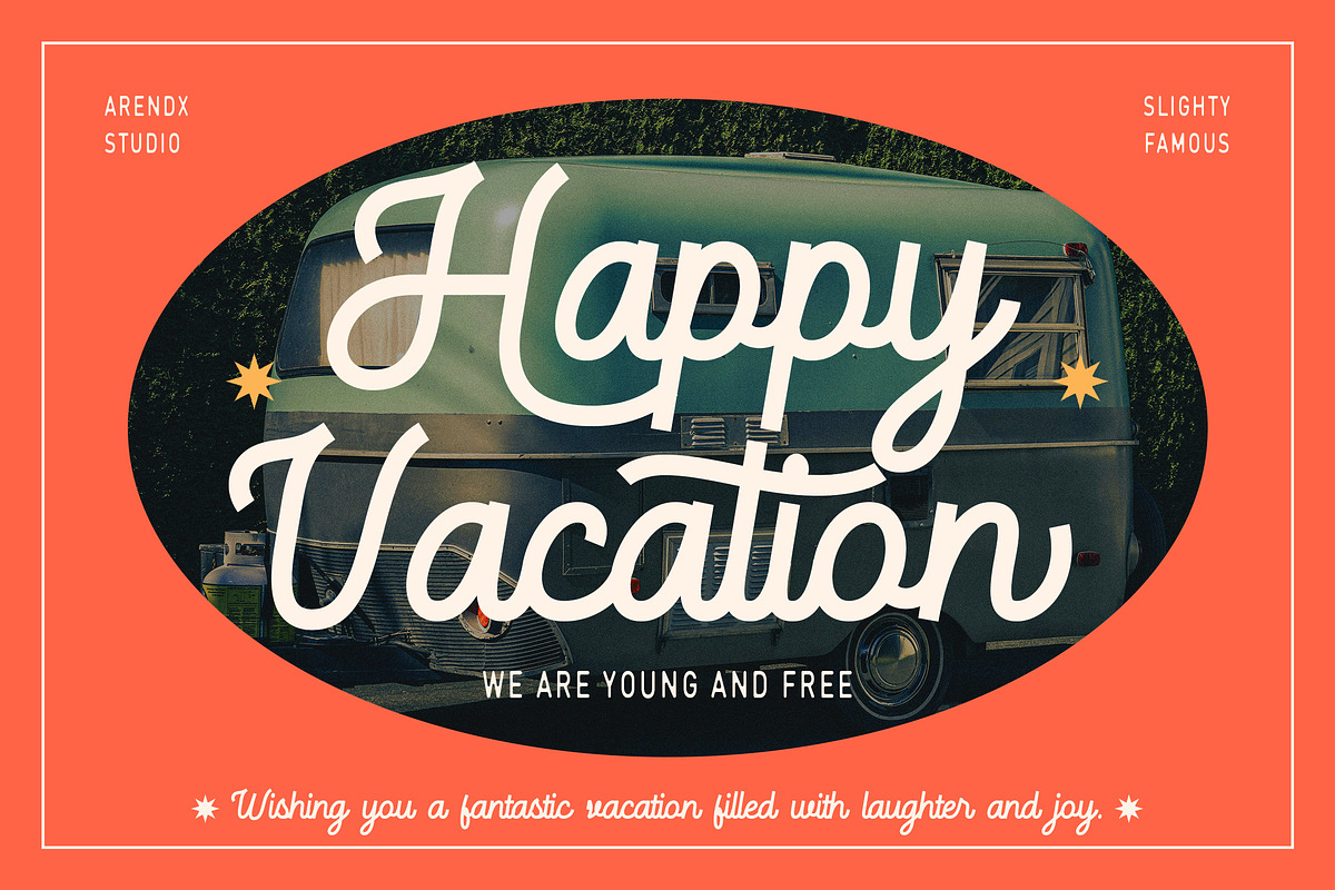 Slightly Famous Monoline Script Font, a Script Font by Arendxstudio (Photo 6 of 9)