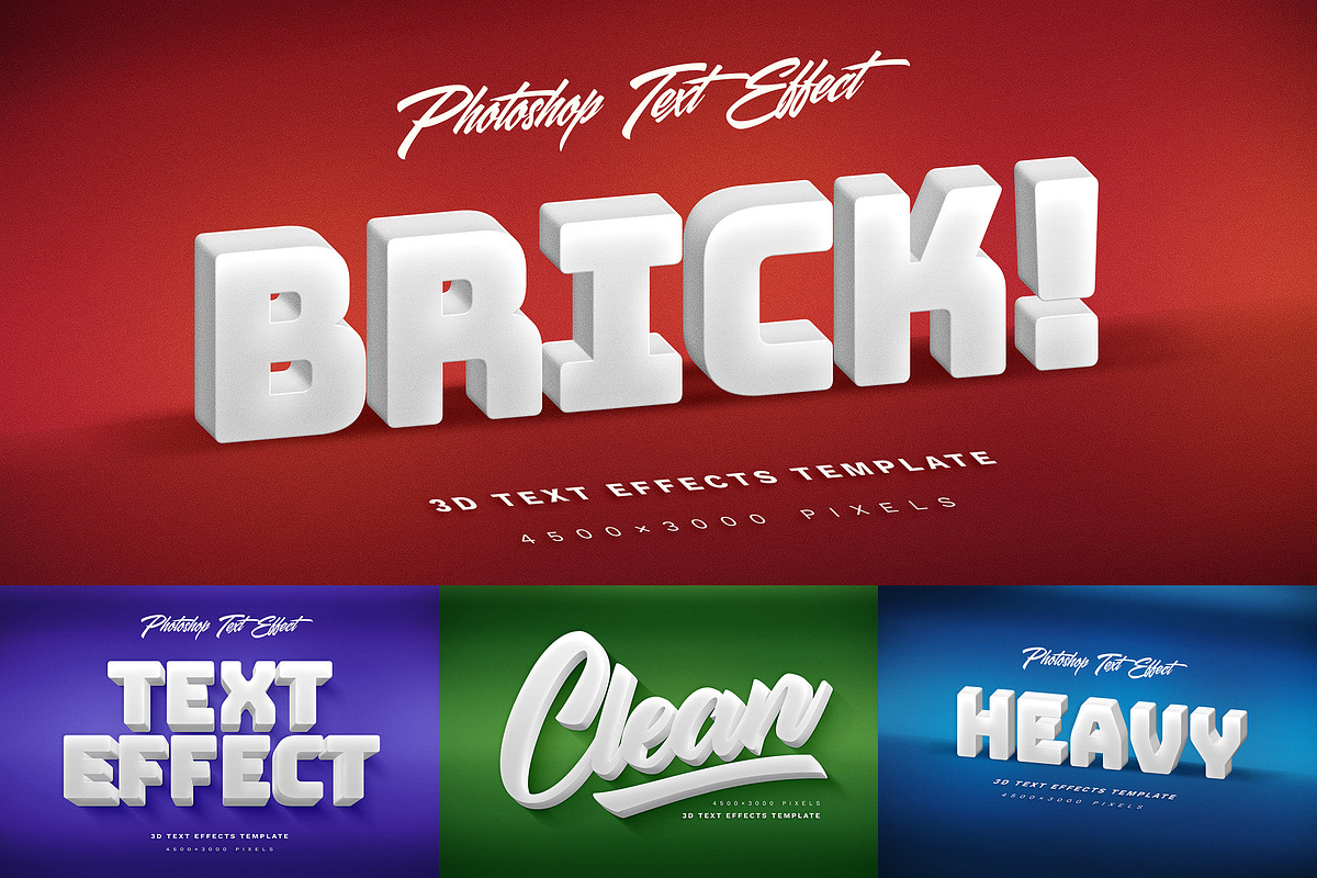 Bold White 3D Text Effect, a Layer Style Add-On by Andrew Skoch Design (Photo 1 of 6)