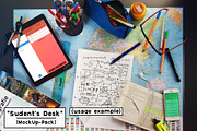 student's desk [MockUp Pack], a Presentation Template by The Drone Shop (Thumbnail 4 of 5)