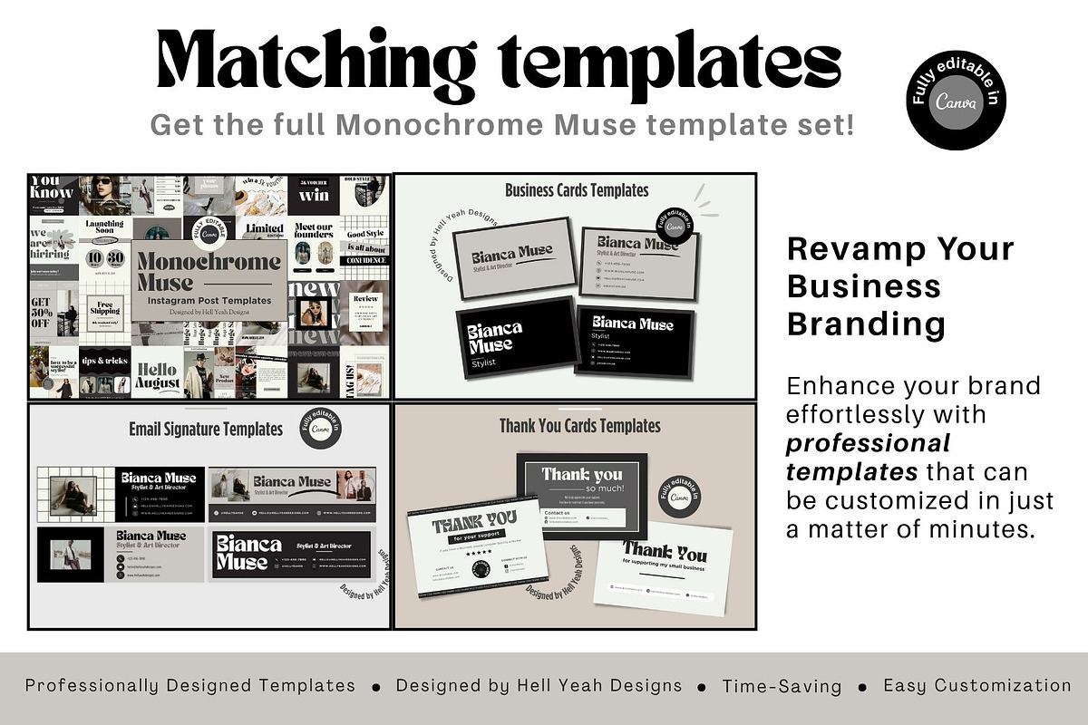 Monochrome Muse Price List Templates, a Stationery Template by Hell Yeah Designs (Photo 7 of 8)
