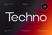 Techno Nue -  Modern Sans-Serif Font, a Sans Serif Font by Webhance Studio (Thumbnail 1 of 12)