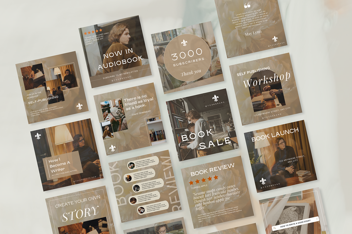 Author Instagram Post template, a Social Media Template by Petite Zakka Boutique (Photo 4 of 6)