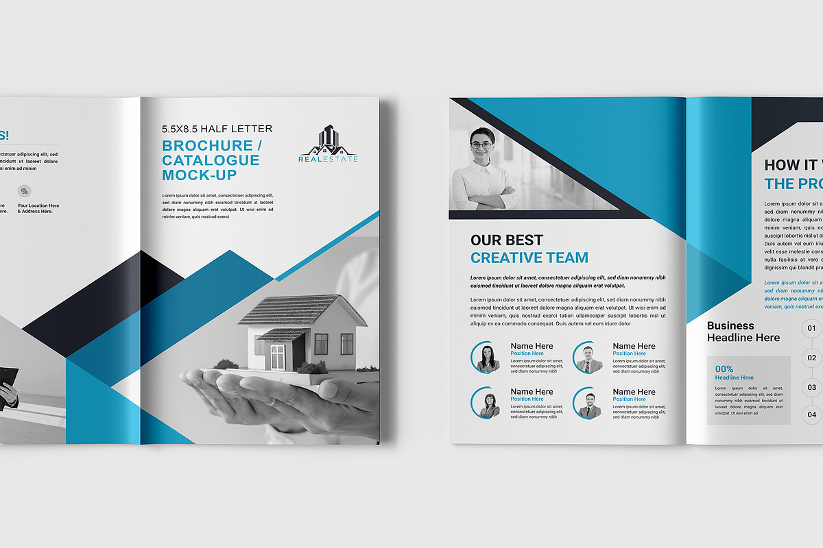 5.5x8.5 Brochure / Catalogue Mockup, a Books & Magazine Mockup by Illusiongraphic (Photo 6 of 22)