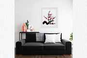 Watercolor clipart of blossom plum, a Decorative Illustration by ViktoriArt (Thumbnail 5 of 11)