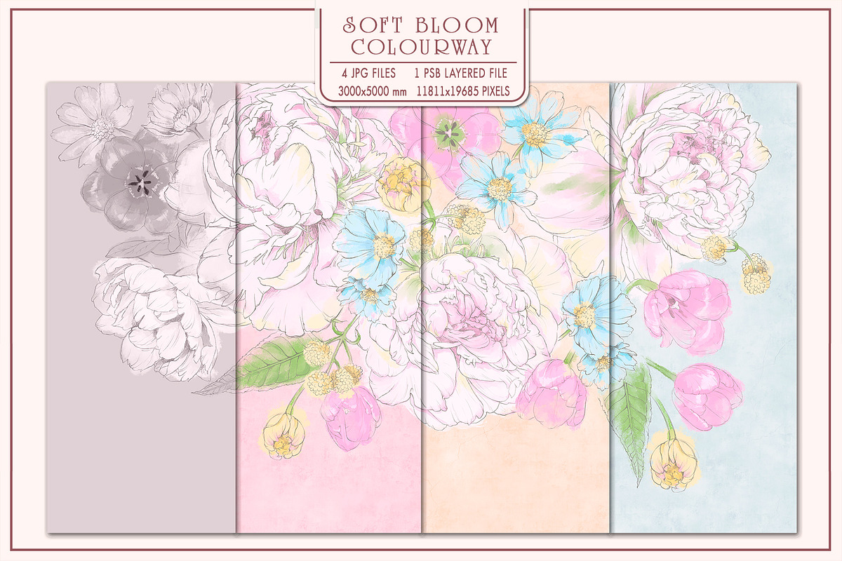 Fresco collection Soft Bloom, a Wallpaper Graphic by Natalia0307 (Photo 2 of 16)