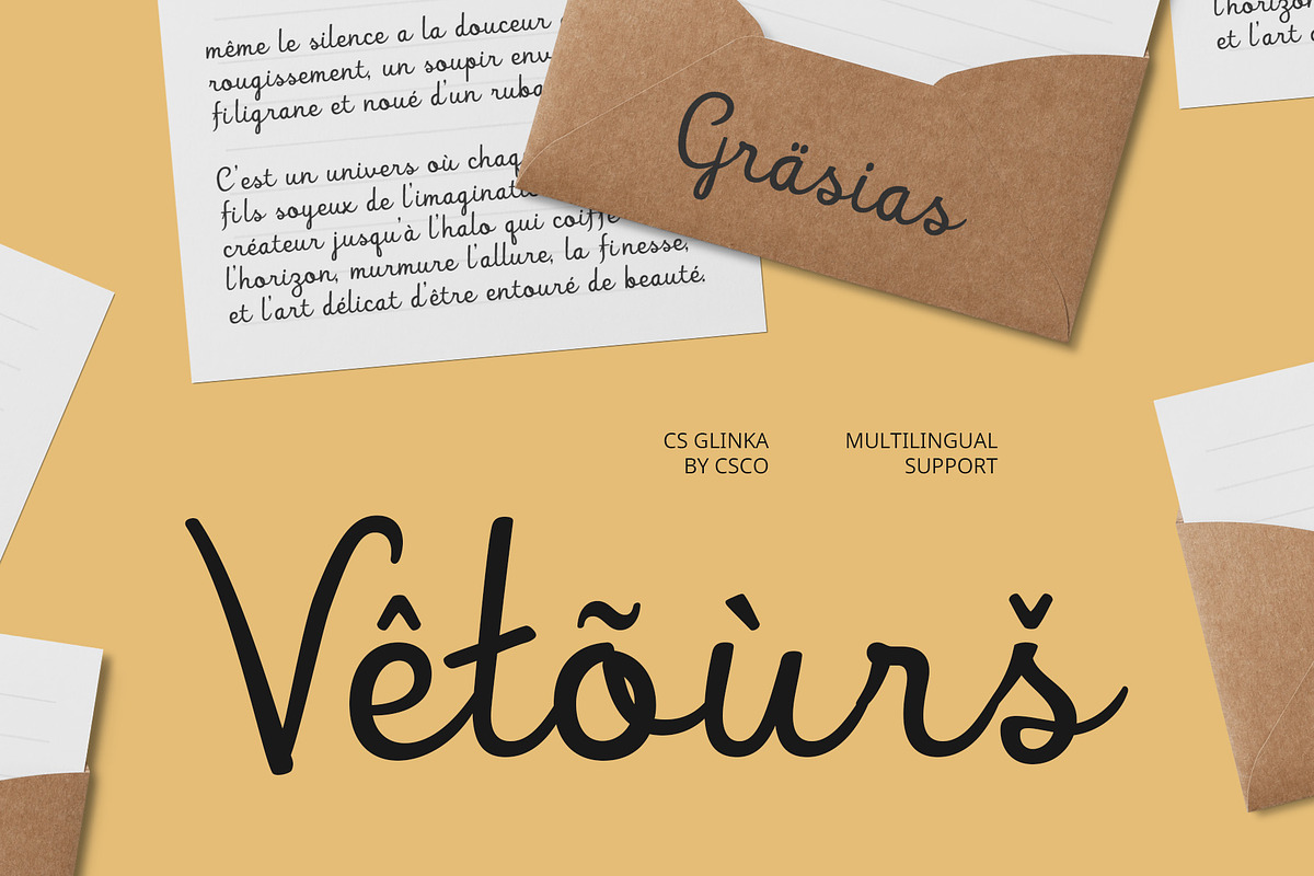 CS Glinka – Script Font, a Script Font by Craft Supply Co. (Photo 5 of 8)