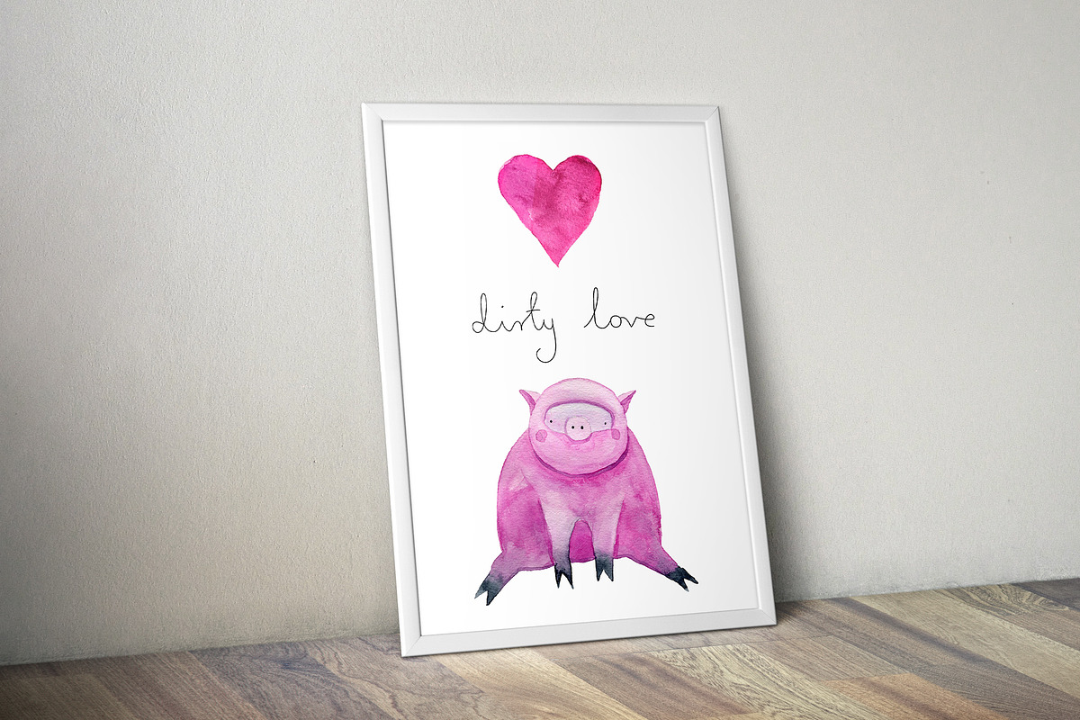 Watercolor Farm Animals Bundle, an Animal Illustration by Bibela (Photo 8 of 16)