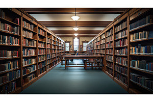 social covid library ai generated, a Technology Photo by pikepicture