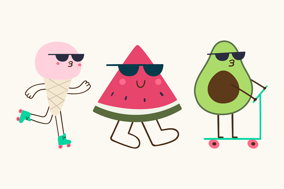 Summer street bundle., a Food Illustration by cutelevindesign (Photo 3 of 4)