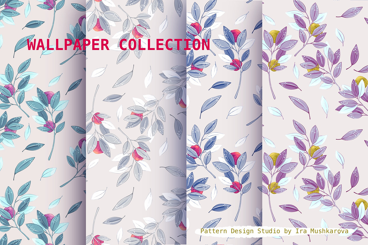 Tangerine Pastel Seamless Patterns, a Pattern Graphic by Marta & Livonka (Photo 2 of 17)