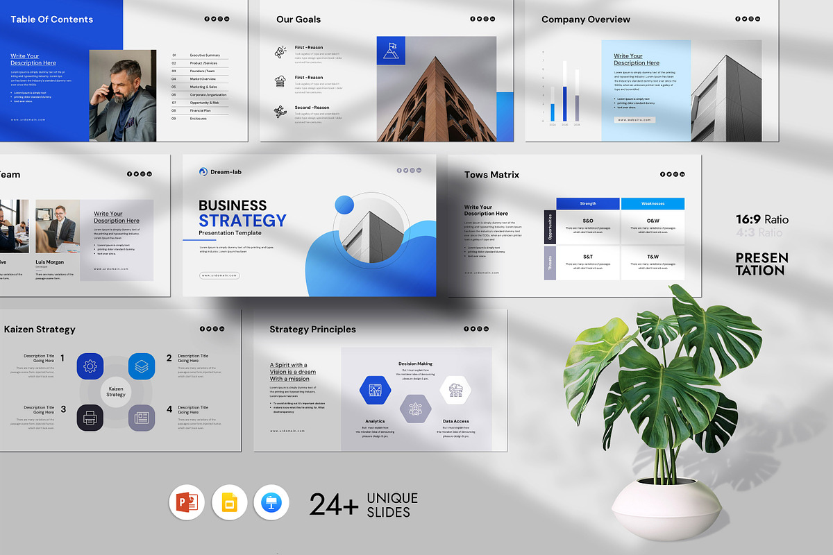 Business Strategy Presentation, a Presentation Template by Dream-Lab (Photo 1 of 5)
