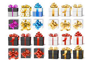Colorful gift boxes. Selection of, an Object Illustration by Vectorbuum