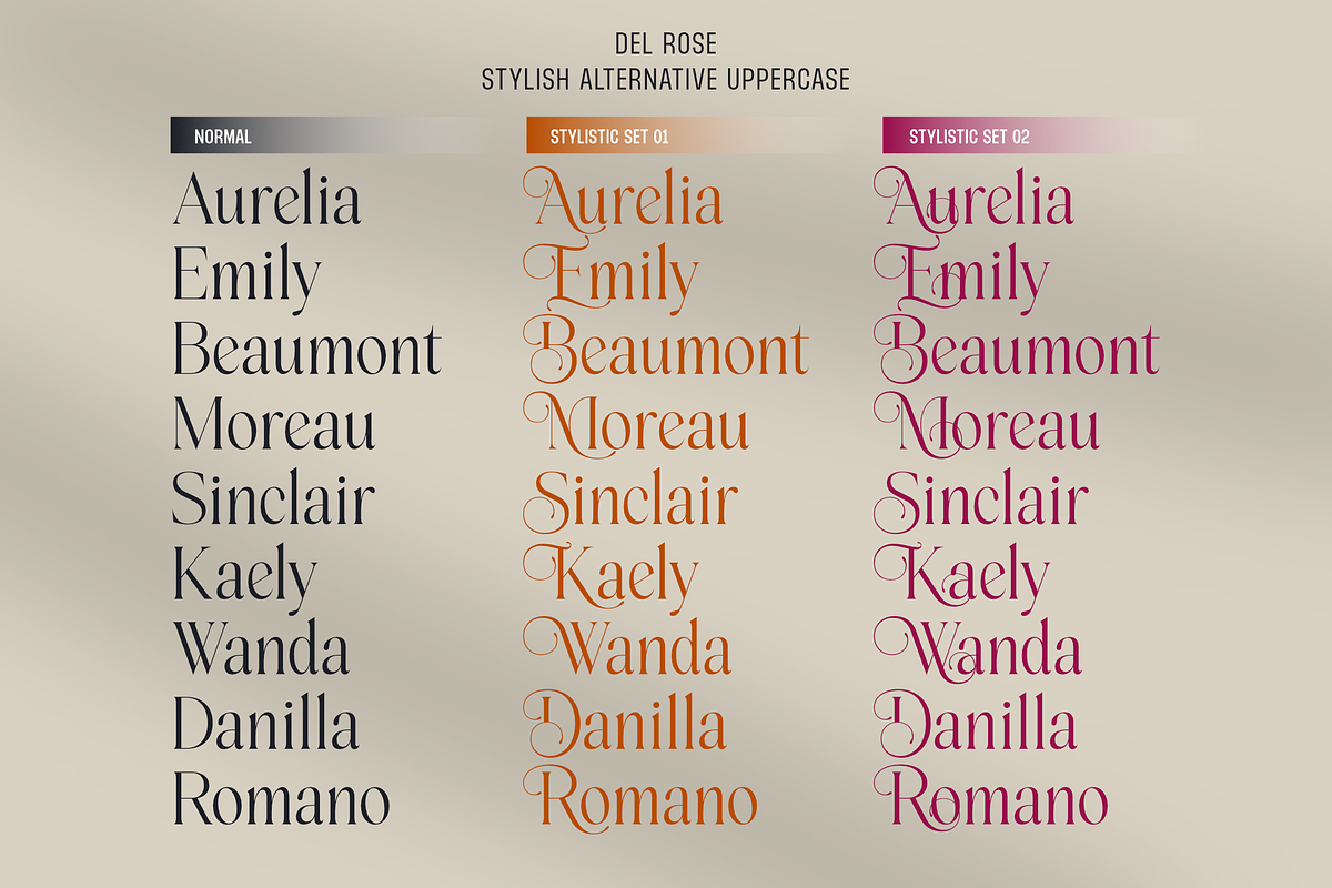 Del Rose, a Serif Font by Sign Studio (Photo 12 of 15)