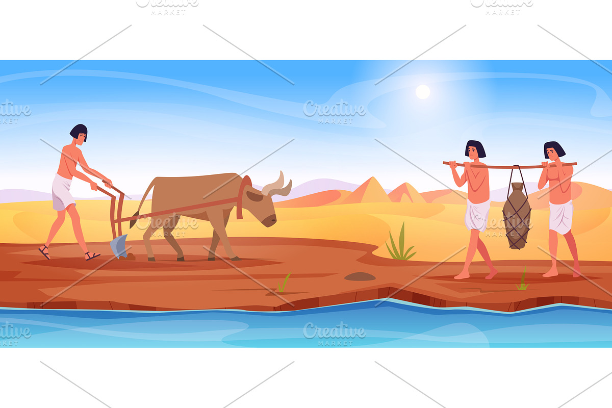 Egypt. Outdoor cartoon illustration, a Person Illustration by Onyx