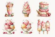 Whimsical ice cream Clipart, a Seasonal Illustration by Designworld (Thumbnail 2 of 10)