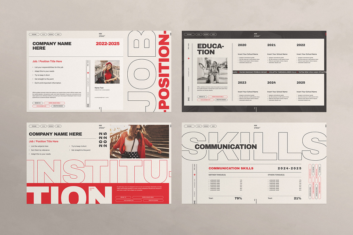 Resume Presentation Template, a Presentation Template by E-Type (Photo 4 of 5)