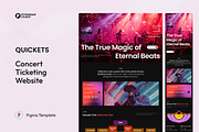 Quickets – Concert Ticketing Website, an UI Kit Template by peterdraw (Thumbnail 1 of 7)