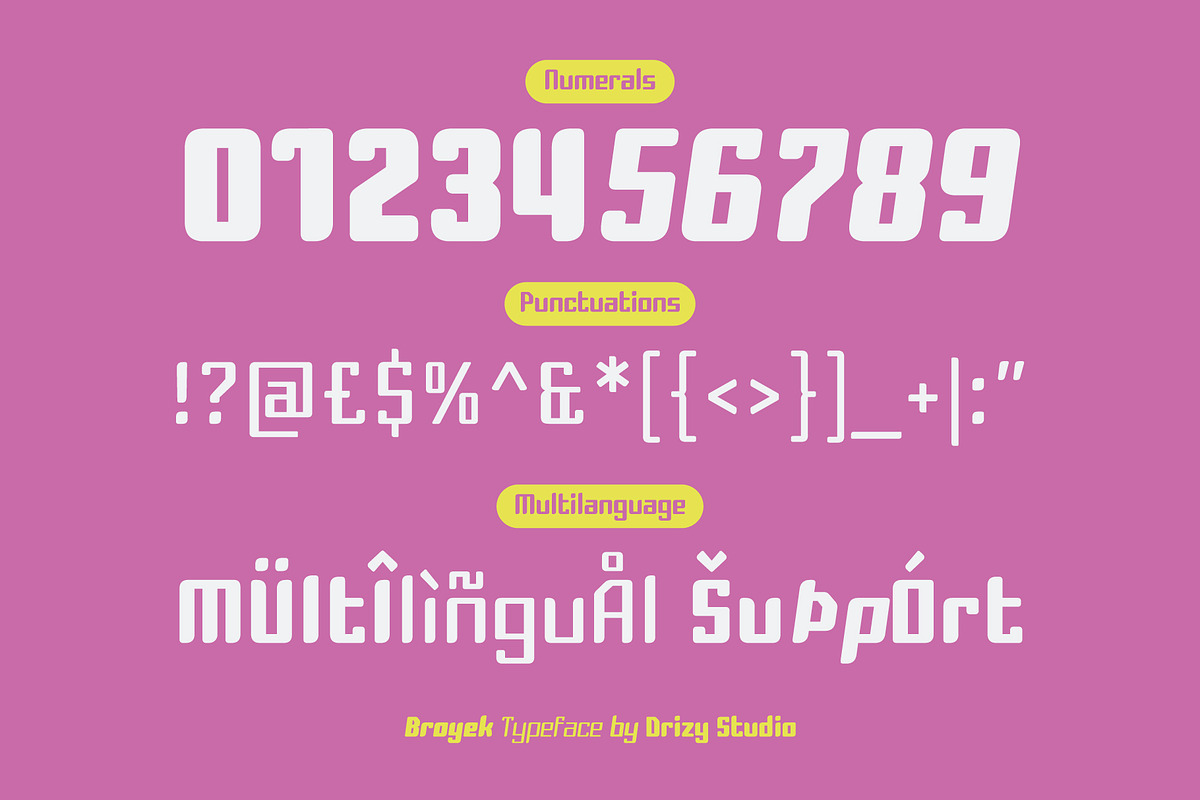 Broyek – Geometric Y2K Variable Font, a Sans Serif Font by Drizy (Photo 6 of 10)