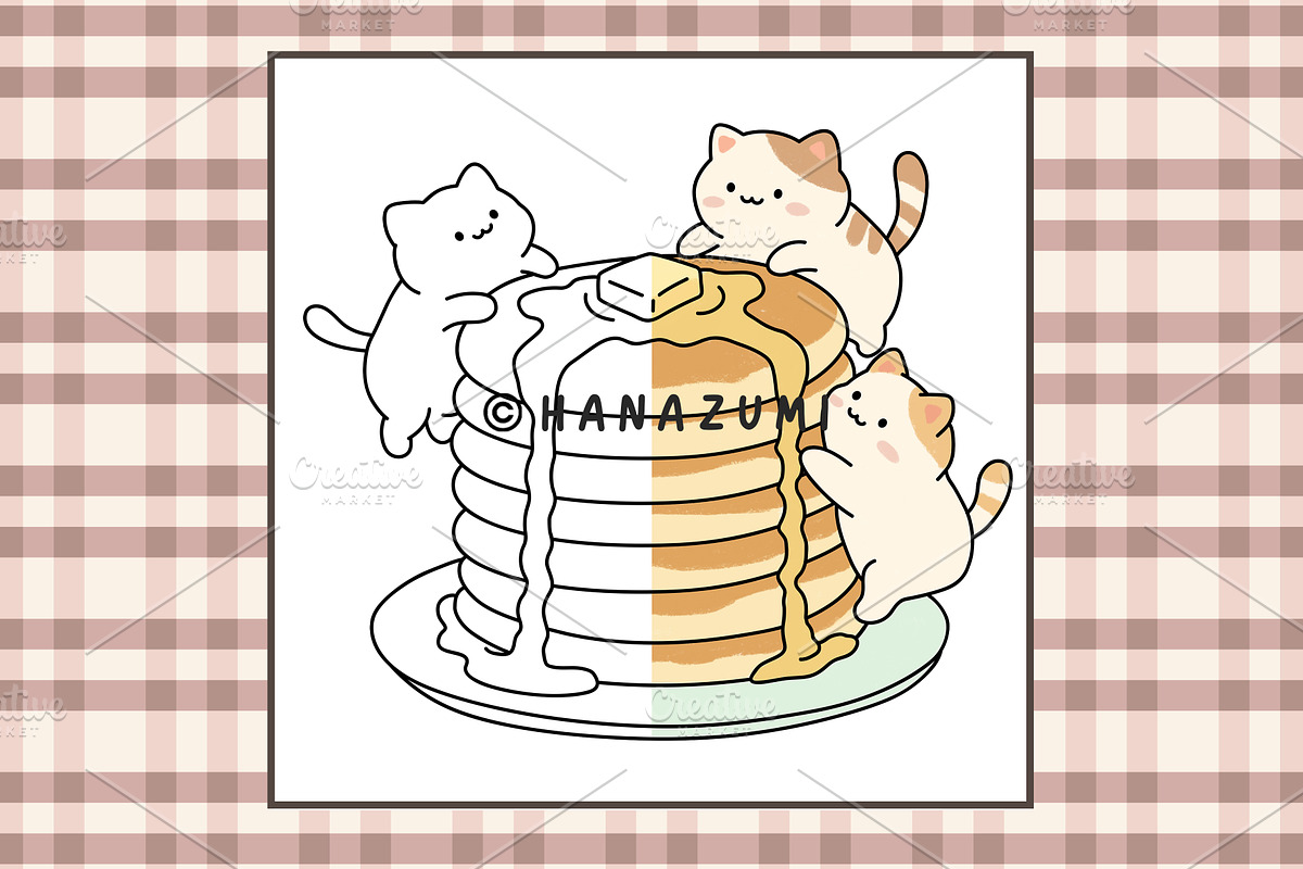 FLUFFY SWEET TREATS - COLORING PAGES, an Illustration by Hanazumi (Photo 4 of 4)