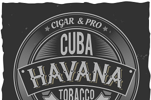 Vintage Label Typeface Havana