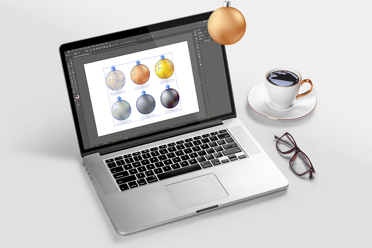 Christmas Balls Vector Objects, an Object Graphic by Plaid4You (Photo 2 of 5)