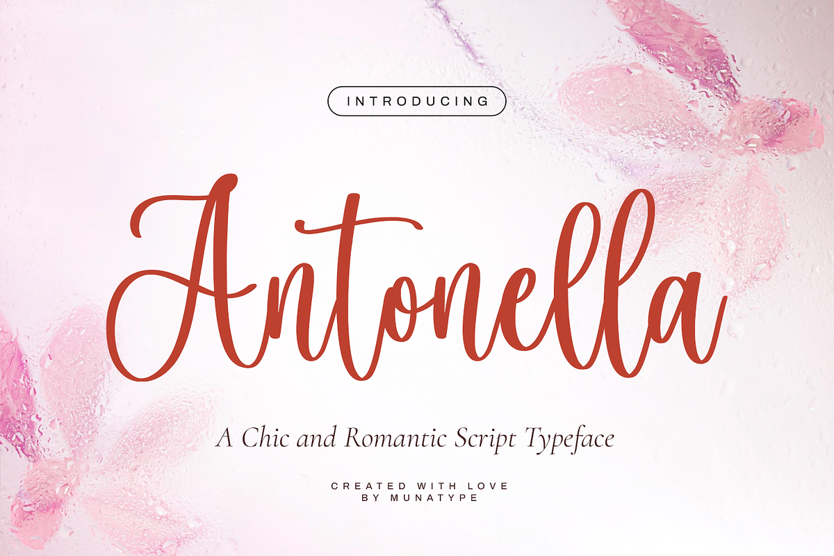 Antonella - Wedding Font, a Handwritten Font by Mozatype (Photo 1 of 10)