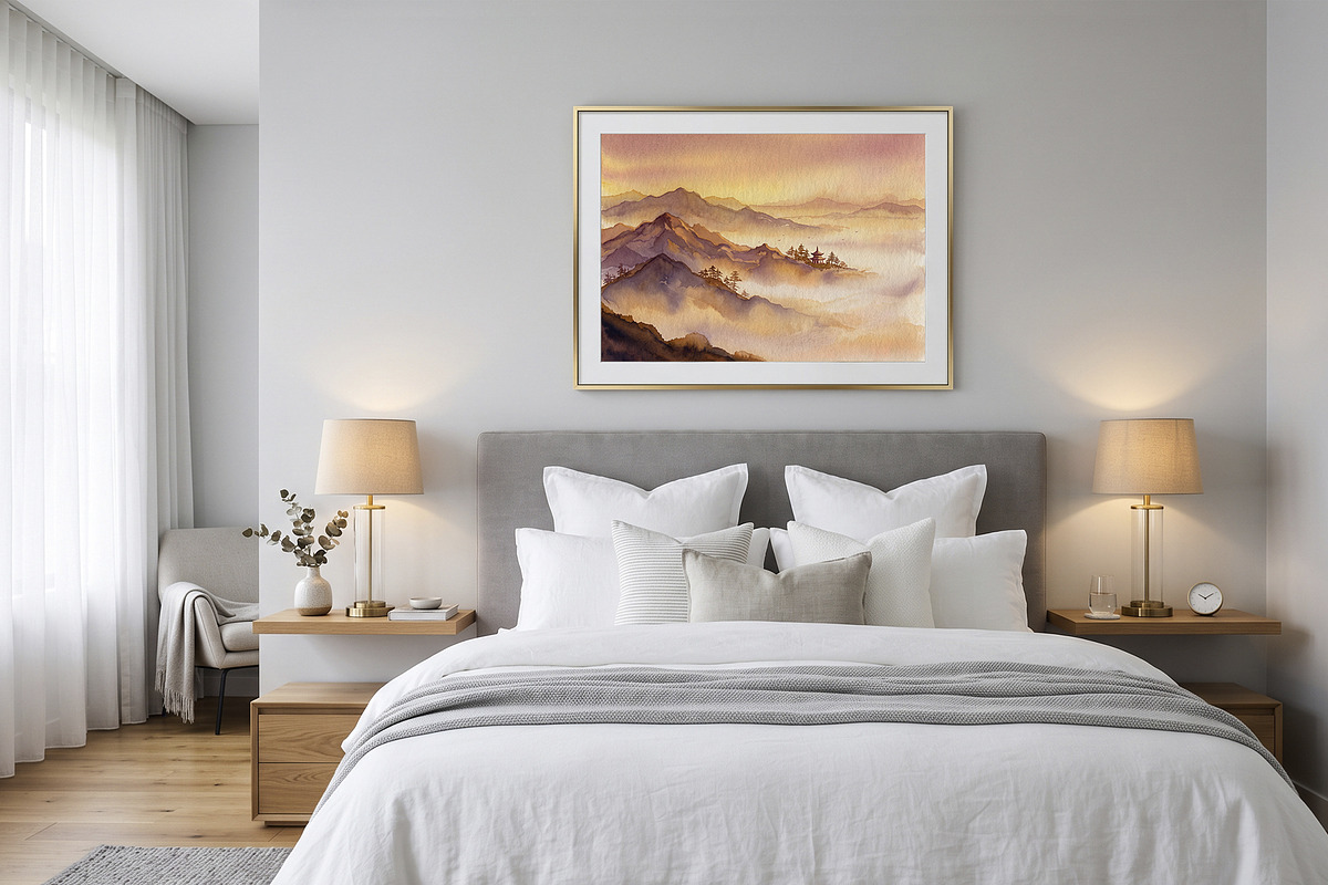 Watercolor Mountain Prints, a Decorative Illustration by Nadia Semyroz (Photo 2 of 8)