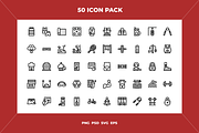 Fitness icons, an Outline Icon by Wencory (Thumbnail 1 of 2)