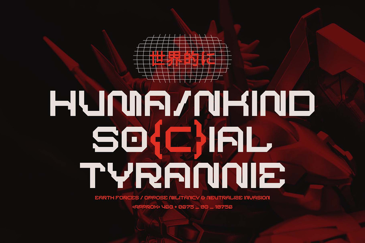 BARKMO-36 - Futuristic CyberpunkFont, a Sans Serif Font by Enxyclo Studio (Photo 8 of 10)