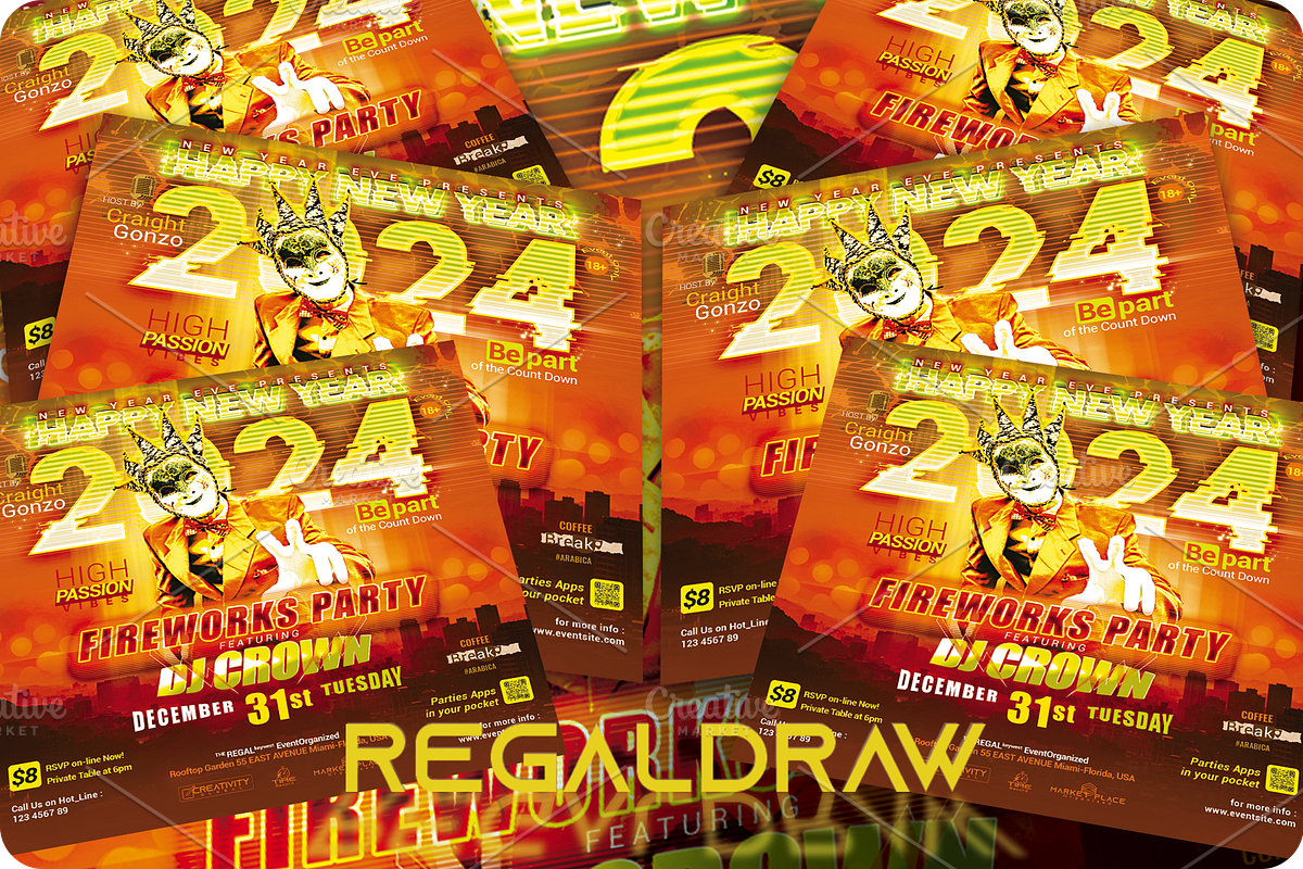 Fireworks Party Flyer, a Flyer Template by regalDRAW (Photo 6 of 6)