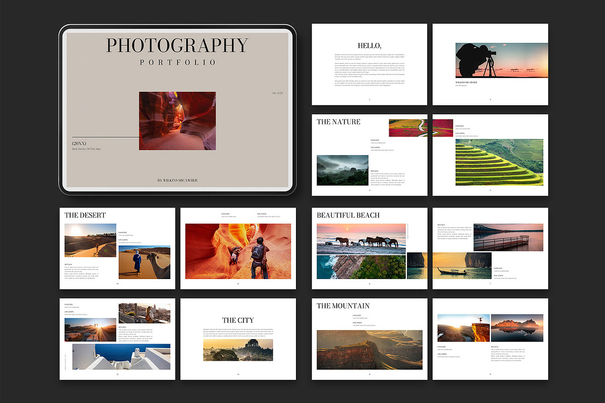 Photography Portfolio Landscape, a Brochure Template by E-Type (Photo 1 of 7)