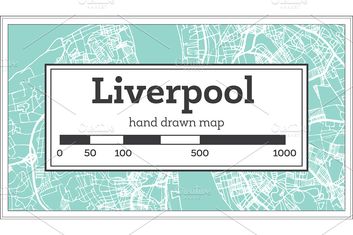 Liverpool England City Map in Retro, a Transportation Illustration by Booblgum (Photo 1 of 8)