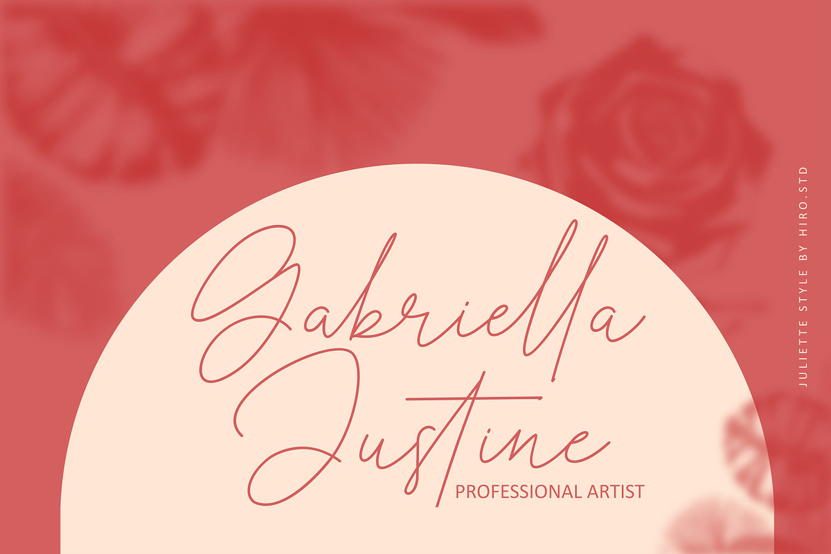 Juliette Style - Monoline Font, a Sans Serif Font by HIRO.std (Photo 8 of 11)