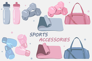 Collection set sports accessories