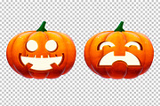 Halloween Pumpkins Clipart, a Decorative Illustration by doghead (Thumbnail 6 of 6)