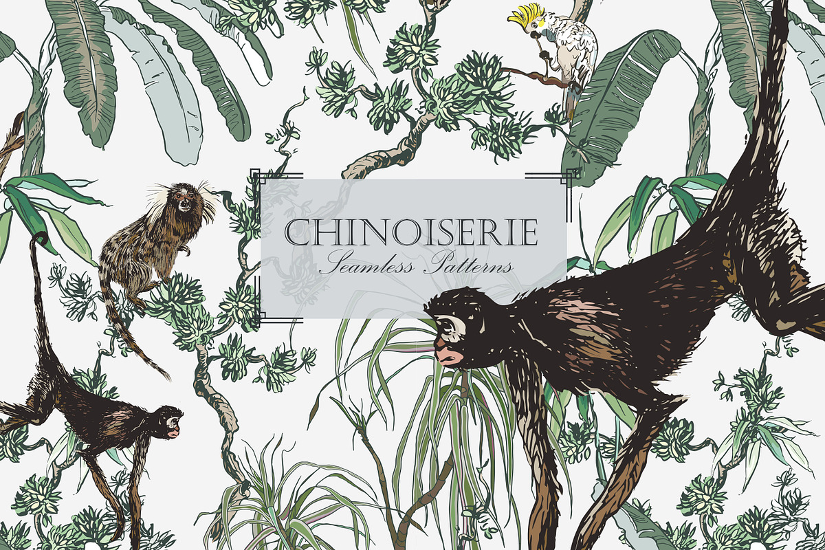 Chinoiserie. Seamless Patterns, a Pattern Graphic by Irina Dolgikh (Photo 1 of 13)