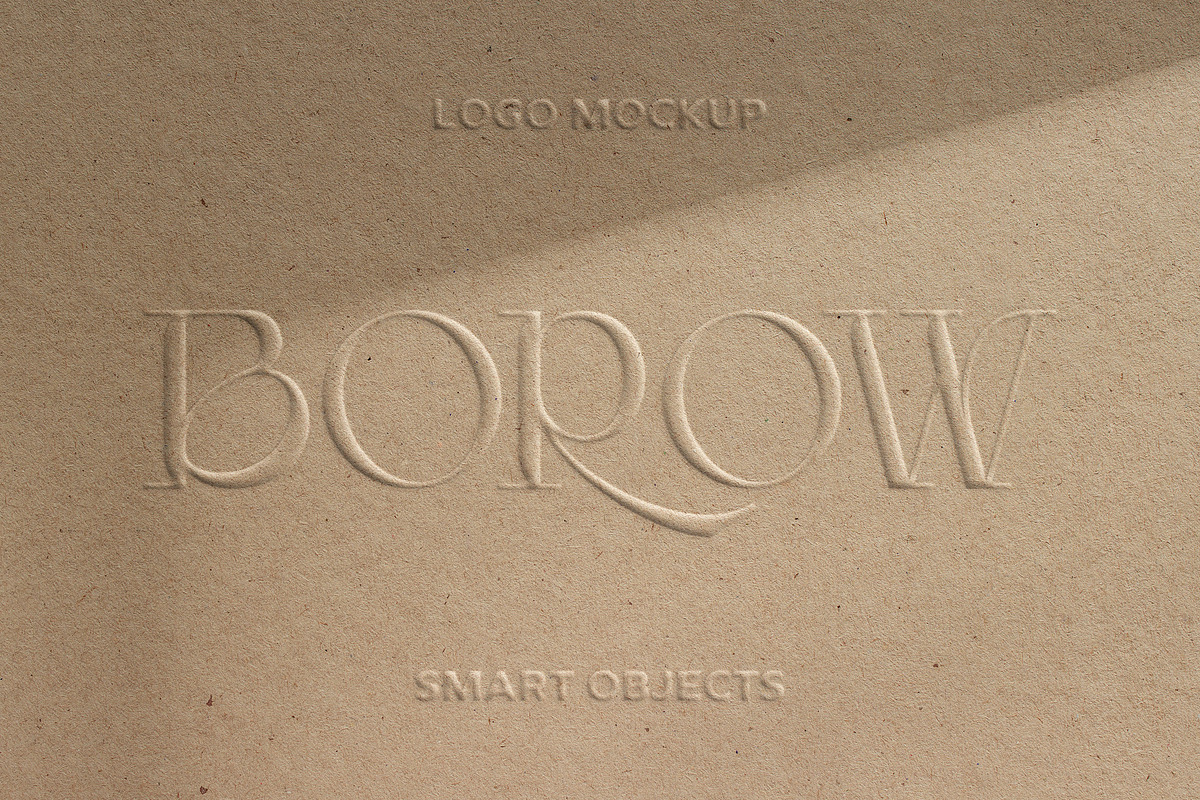 Embossed Paper Logo Mockup, a Mockup by Design Squad (Photo 1 of 5)