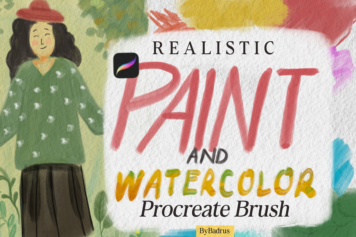 20+ Watercolor Procreate Brush, a Brush Add-On by badrusblue (Photo 1 of 7)