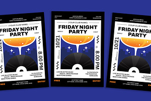 Friday Night Flyer, a Flyer Template by Gumico Studio.
