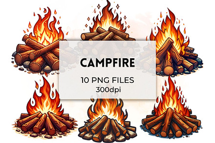 Campfire Clipart PNG Bonfire Art