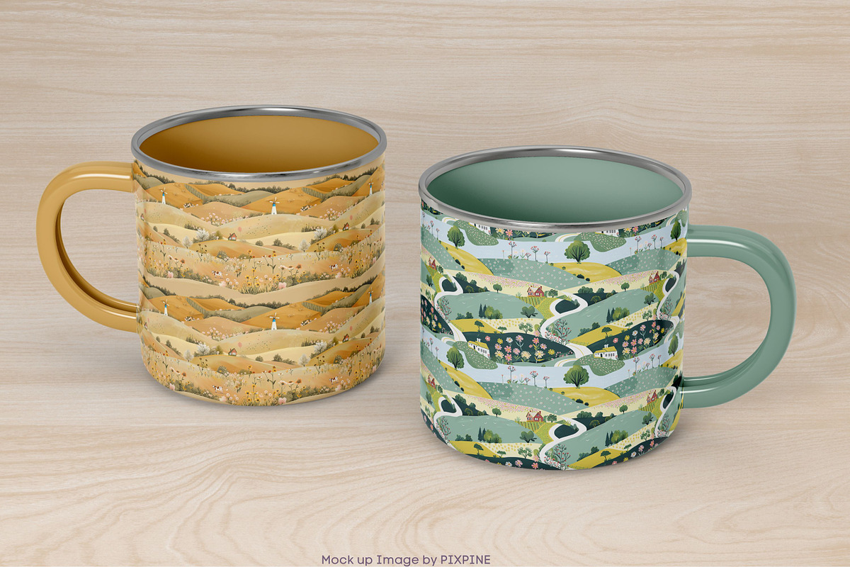 Happy Life Countryside Pattern, a Pattern Graphic by STUDIO CHOTI (Photo 8 of 9)