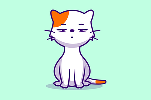 Cute Lazy Cat Cartoon, an Animal Illustration by Catalyst Labs