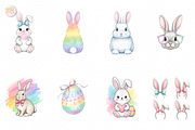 Brushstroke Bunny PNG Clipart Bundle, an Animal Illustration by KennedyStudio (Thumbnail 2 of 5)