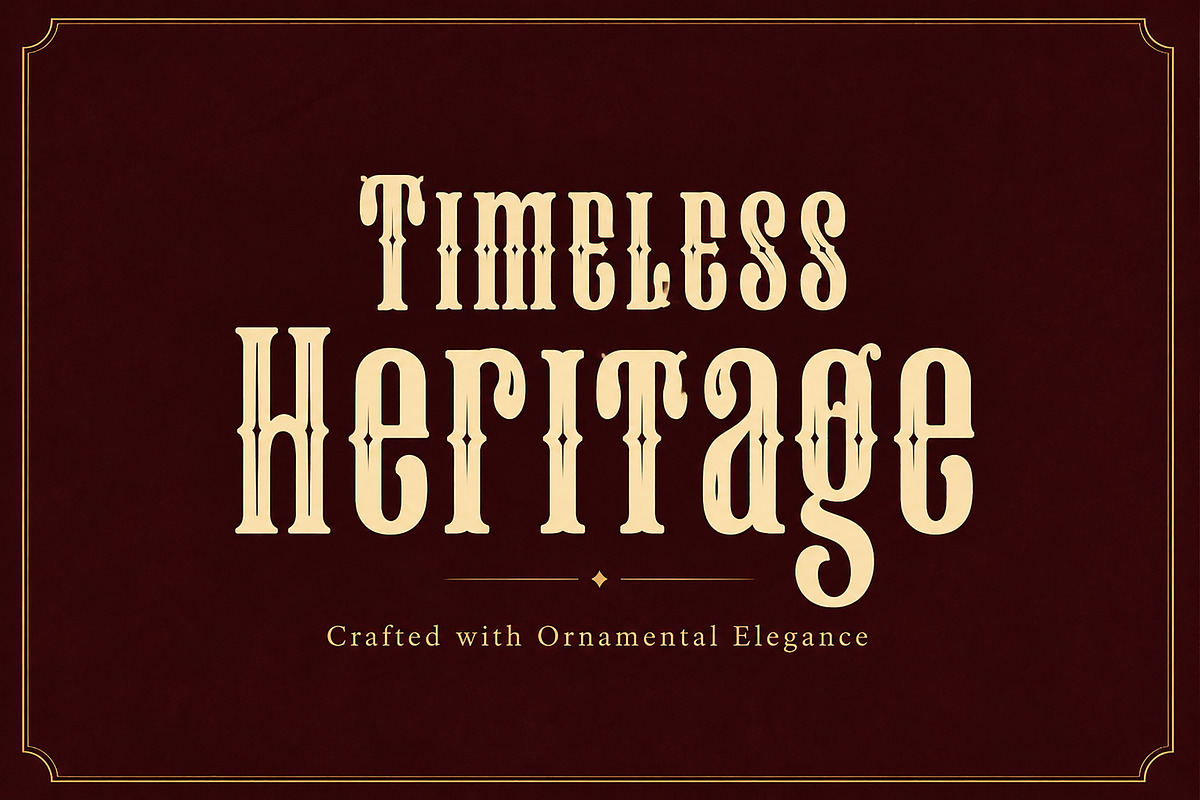 Heritage Ornate, a Slab Serif Font by Wow Magic (Photo 3 of 6)