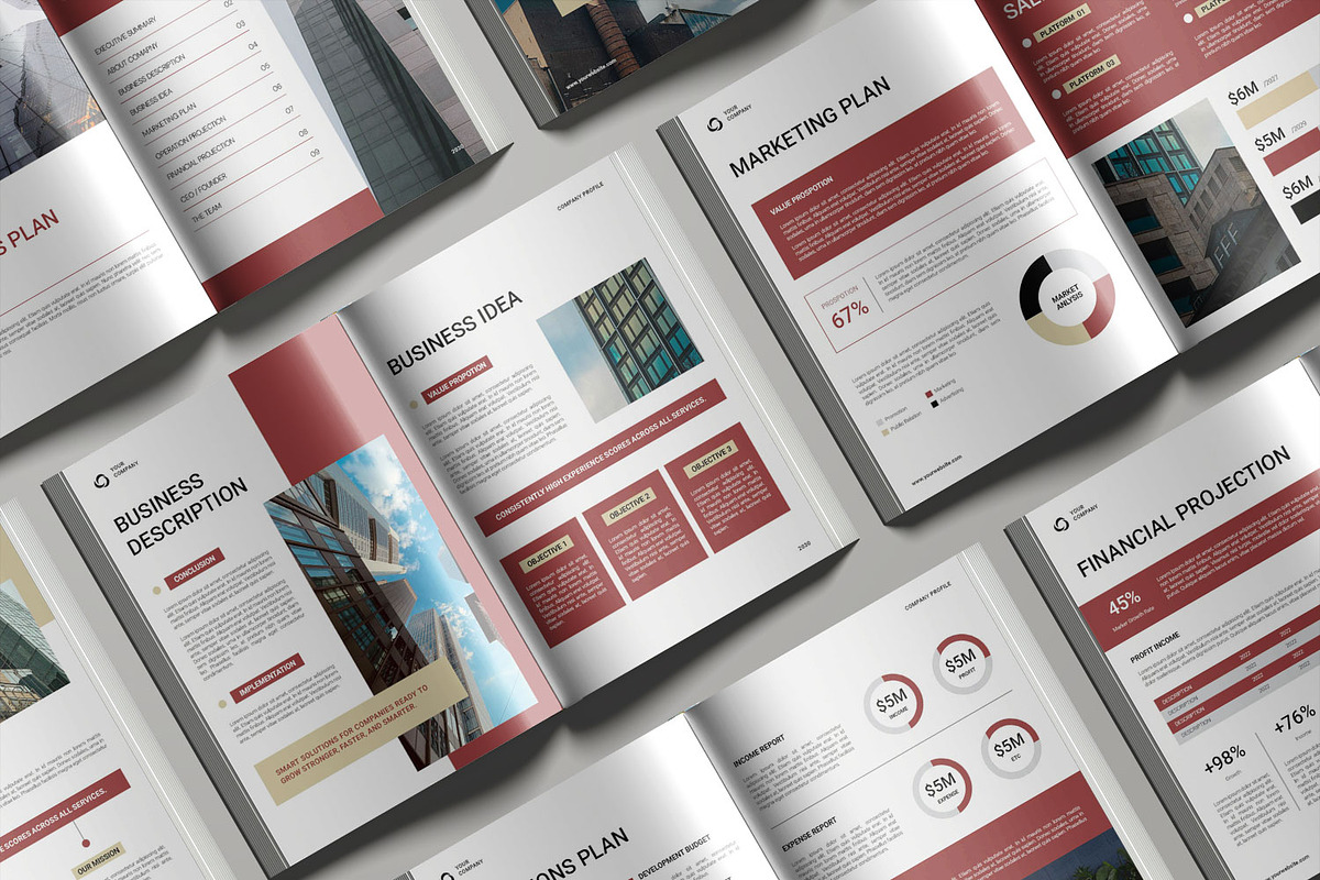 Business Plan Template, a Magazine Template by Haps Space (Photo 7 of 8)