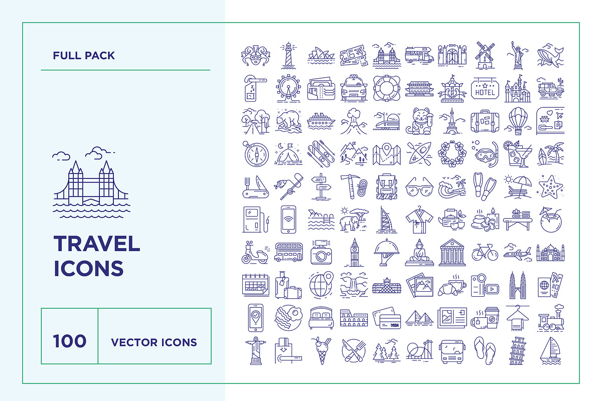 Travel Line Icon Set, an Outline Icon by iStar Design (Photo 2 of 8)