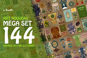 Label Art Nouveau - mega set, a Decorative Illustration by Stanislav Kharchevskyi (Thumbnail 1 of 12)
