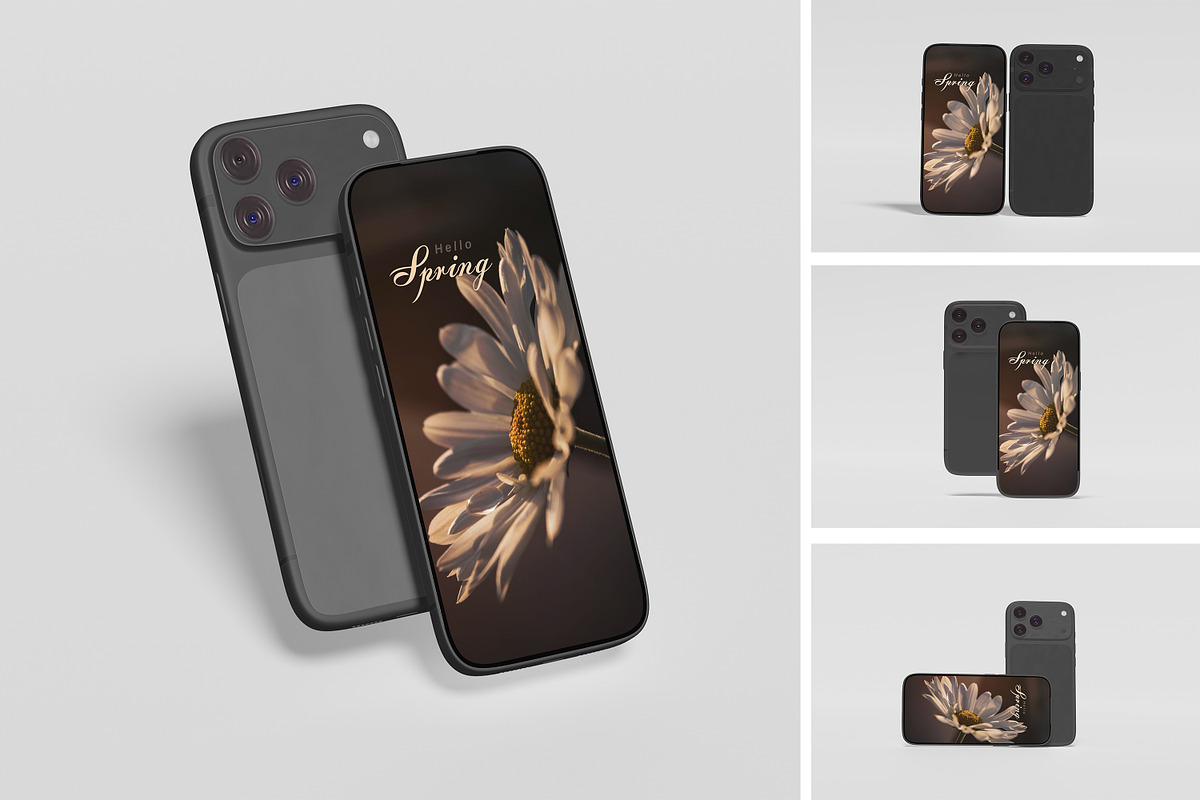 iPhone 17 Pro Max Mockup, an iPhone Mockup by kebunmockup (Photo 1 of 5)