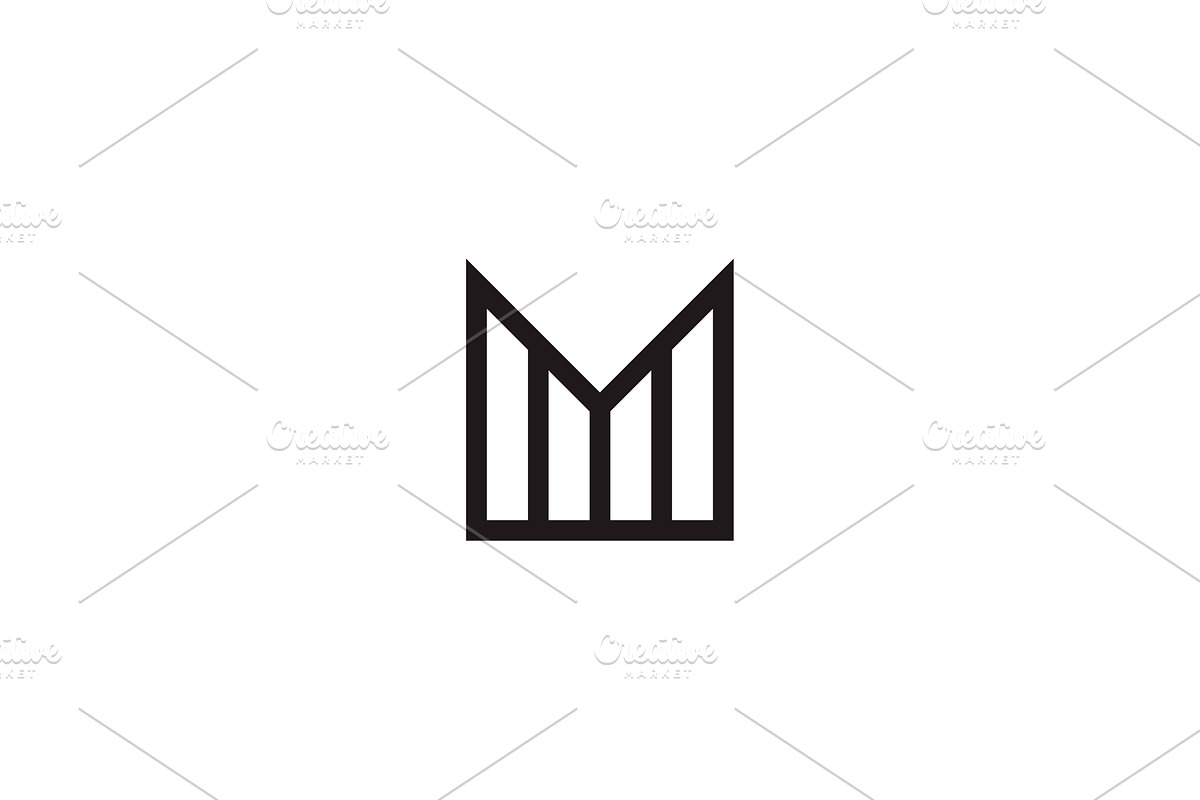 Letter M Monogram Line Logo, a Branding & Logo Template by kurostd