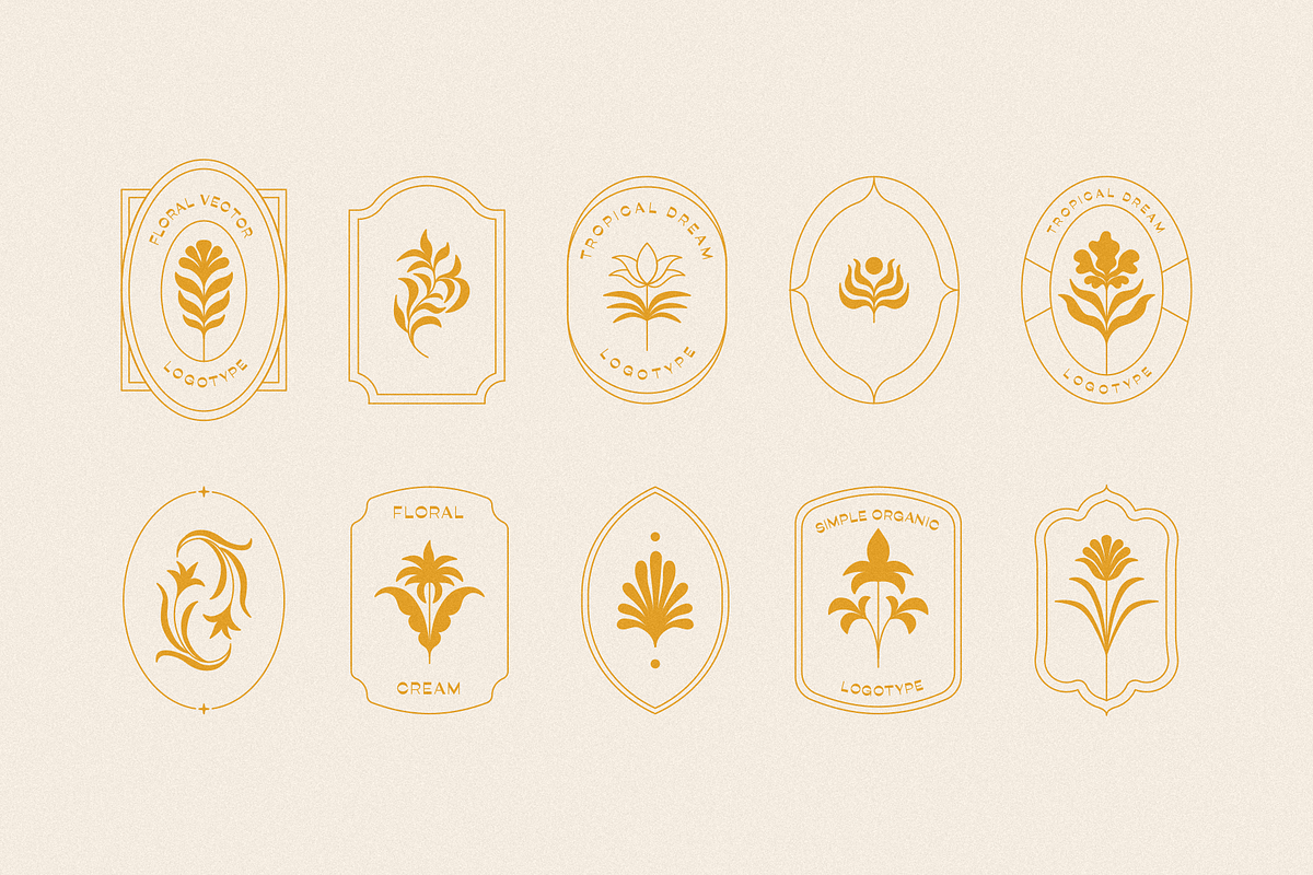 Organic logos, design elements, an Object Graphic by venimo (Photo 6 of 8)